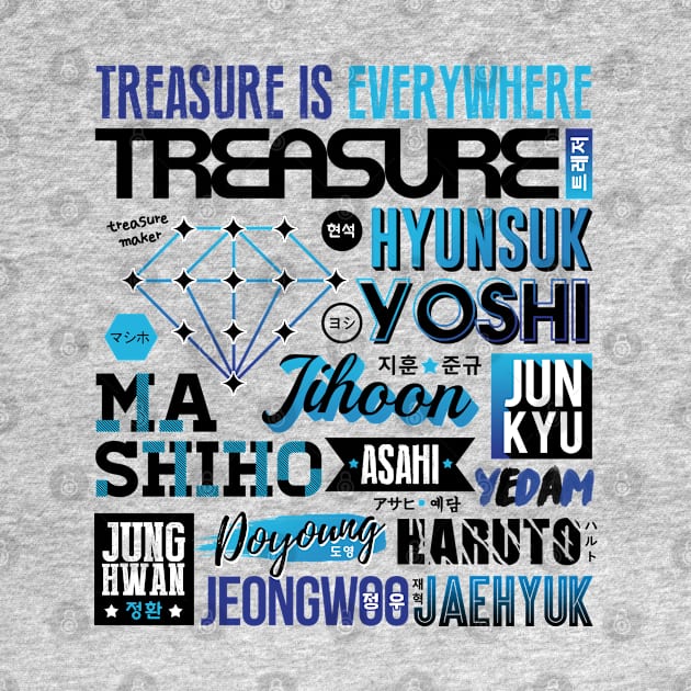 TREASURE Font Collage by skeletonvenus